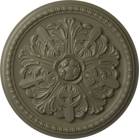 Ekena Millwork Swindon Ceiling Medallion (Fits Canopies up to 2 7/8"), 16 7/8"OD x 1 1/2"P, Spartan Stone CM16SWSSF